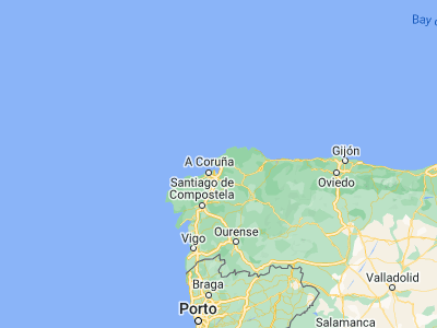 Map showing location of Ferrol (43.48321, -8.23689)