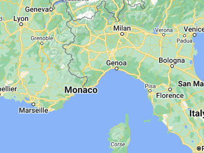 Map showing location of Finale Ligure (44.16952, 8.3436)