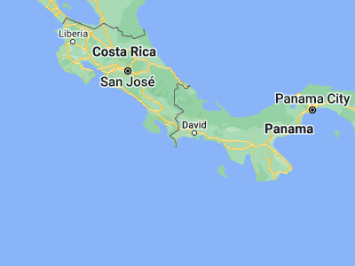 Map showing location of Finca Blanco Número Uno (8.38333, -82.86667)