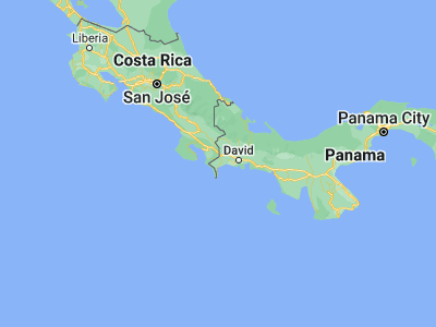 Map showing location of Finca Corredor (8.35, -82.85)