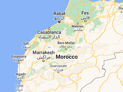 Map showing location of Fkih Ben Salah (32.50093, -6.69062)