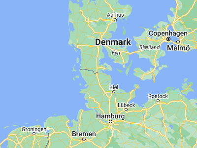 Map showing location of Flensburg (54.78431, 9.43961)