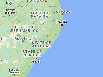 Map showing location of Flexeiras (-9.1975, -35.78083)