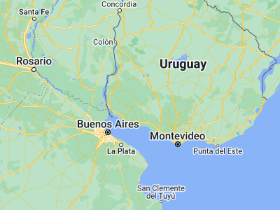 Map showing location of Florencio Sánchez (-33.88333, -57.4)