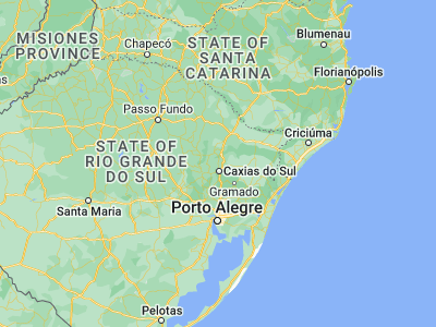 Map showing location of Flores da Cunha (-29.02889, -51.18167)