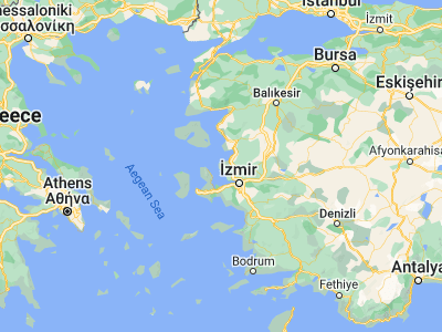 Map showing location of Foça (38.6703, 26.75656)