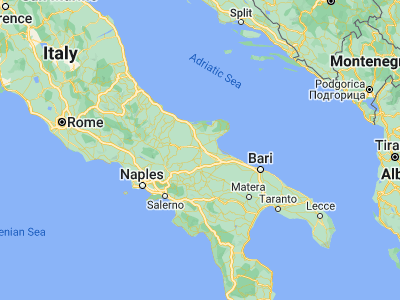 Map showing location of Foggia (41.46093, 15.54925)