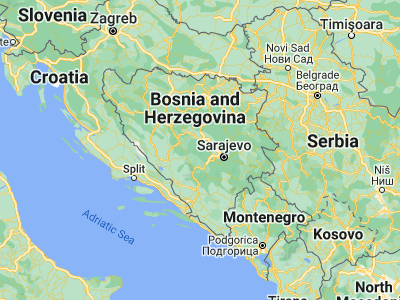 Map showing location of Fojnica (43.95952, 17.90288)