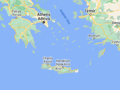 Map showing location of Folégandros (36.63333, 24.91667)