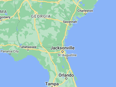 Map showing location of Folkston (30.83051, -82.00984)