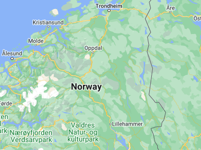 Map showing location of Folldal (62.13246, 9.9968)
