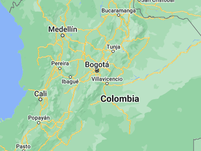 Map showing location of Fómeque (4.48797, -73.89749)