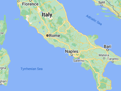 Map showing location of Fondi (41.35411, 13.43131)