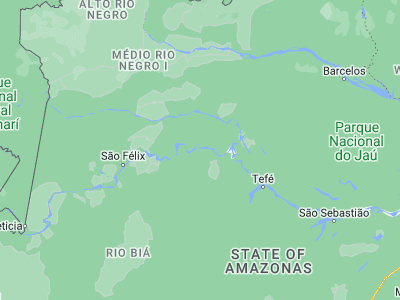 Map showing location of Fonte Boa (-2.51389, -66.09167)