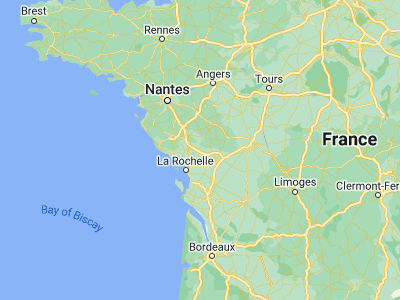 Map showing location of Fontenay-le-Comte (46.46667, -0.81667)