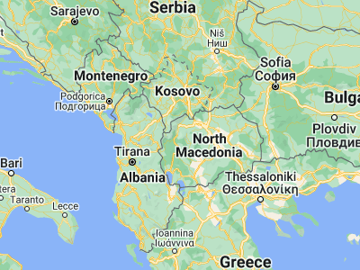 Map showing location of Forino (41.82417, 20.9625)