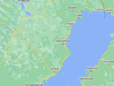 Map showing location of Forsbacka (64.76667, 20.5)