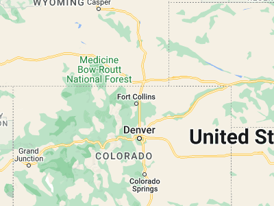 Map showing location of Fort Collins (40.58526, -105.08442)