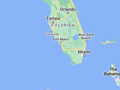 Map showing location of Fort Myers Beach (26.45202, -81.94814)