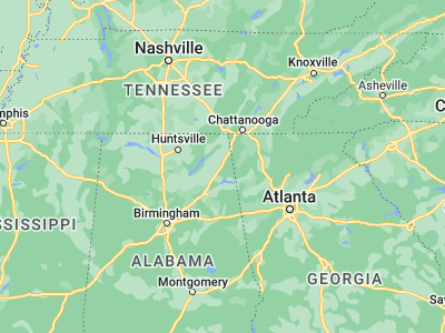 Map showing location of Fort Payne (34.44425, -85.71969)