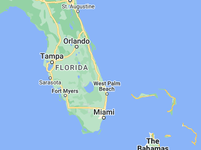 Map showing location of Fort Pierce (27.44671, -80.32561)