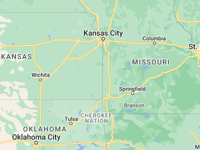 Map showing location of Fort Scott (37.83976, -94.7083)