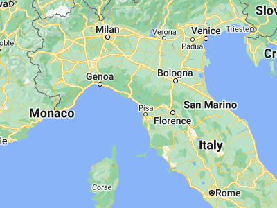 Map showing location of Forte dei Marmi (43.96484, 10.1724)