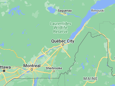 Map showing location of Fossambault-sur-lac (46.87662, -71.61541)