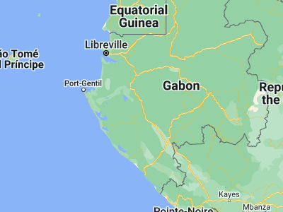 Map showing location of Fougamou (-1.21544, 10.58378)