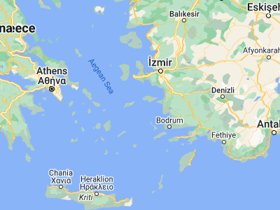 Map showing location of Foúrnoi (37.5785, 26.48069)