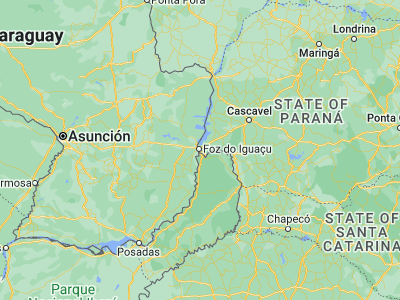 Map showing location of Foz do Iguaçu (-25.54778, -54.58806)