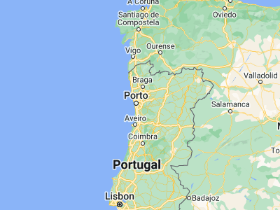 Map showing location of Foz do Sousa (41.09668, -8.50184)