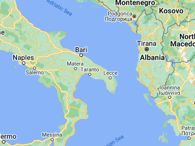 Map showing location of Francavilla Fontana (40.53063, 17.58521)