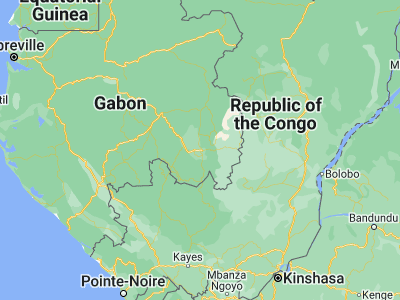 Map showing location of Franceville (-1.63333, 13.58357)