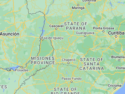 Map showing location of Francisco Beltrão (-26.08111, -53.055)
