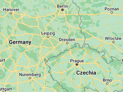 Map showing location of Freiberg (50.91089, 13.33881)
