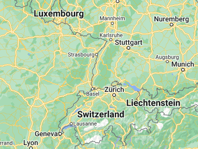 Map showing location of Freiburg (47.9959, 7.85222)