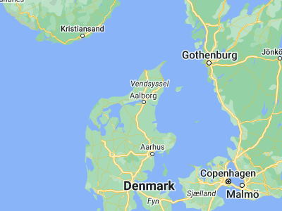 Map showing location of Frejlev (57.00623, 9.81711)