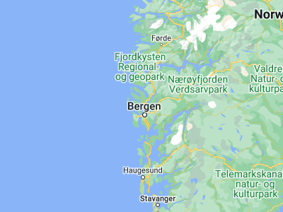 Map showing location of Frekhaug (60.51392, 5.24351)
