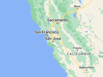 Map showing location of Fremont (37.54827, -121.98857)