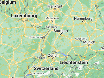 Map showing location of Freudenstadt (48.46695, 8.41371)