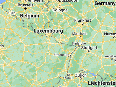 Map showing location of Freyming-Merlebach (49.15, 6.78333)