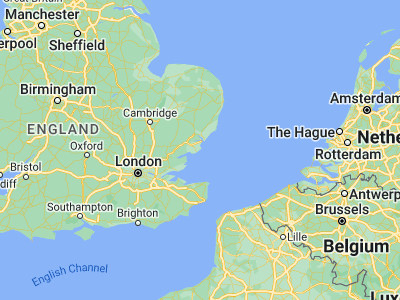 Map showing location of Frinton-on-Sea (51.83877, 1.24625)