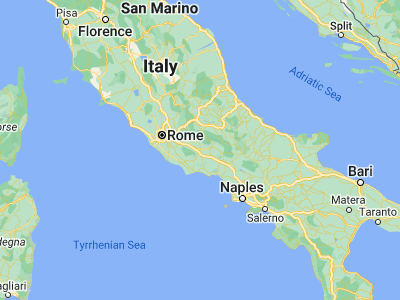 Map showing location of Frosinone (41.64002, 13.3401)