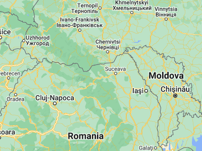 Map showing location of Frumosu (47.61667, 25.65)