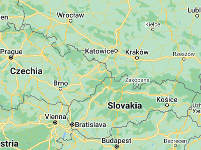 Map showing location of Frýdlant nad Ostravicí (49.5928, 18.35967)