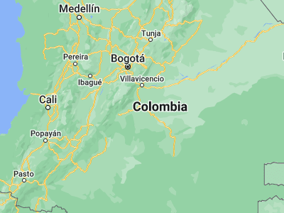 Map showing location of Fuente de Oro (3.45944, -73.61278)