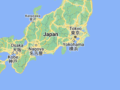 Map showing location of Fuji (35.16667, 138.68333)