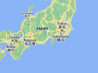 Map showing location of Fujinomiya (35.21667, 138.61667)