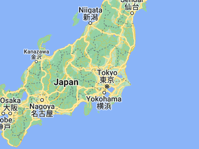 Map showing location of Fukiage (36.1, 139.45)